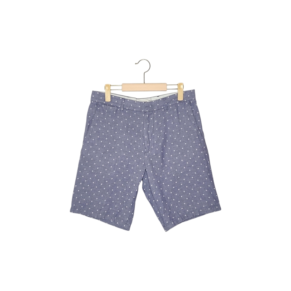 Club Monaco Blue and White Chambray Dot Shorts